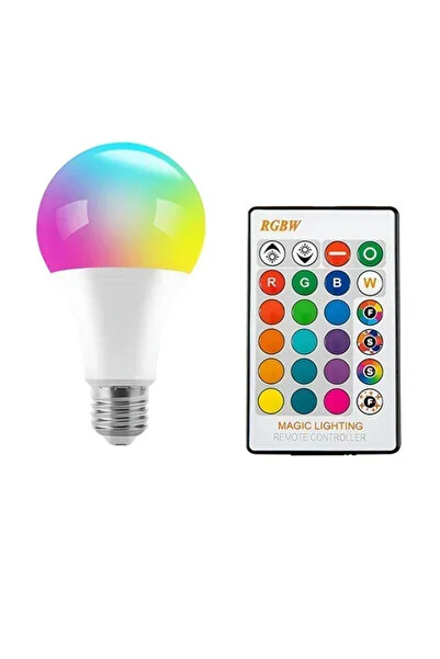 OEM Λαμπτήρας LED RGB με τηλεχειριστήριο 15W YK-A80-15W σε λευκό χρώμα