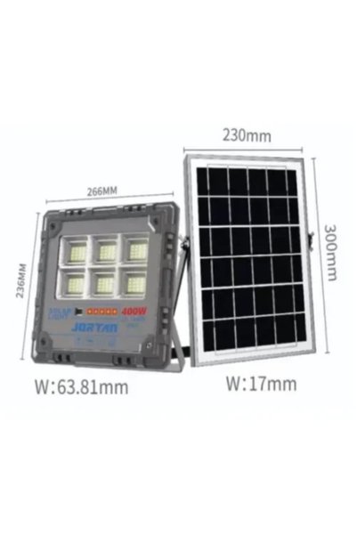 OEM Ηλιακός προβολέας LED 200W με πάνελ JORTAN JT-18200-XM200W