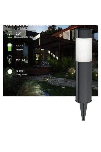 OEM Καρφωτό ηλιακό φωτιστικό κήπου Solar Light σε μαύρο χρώμα