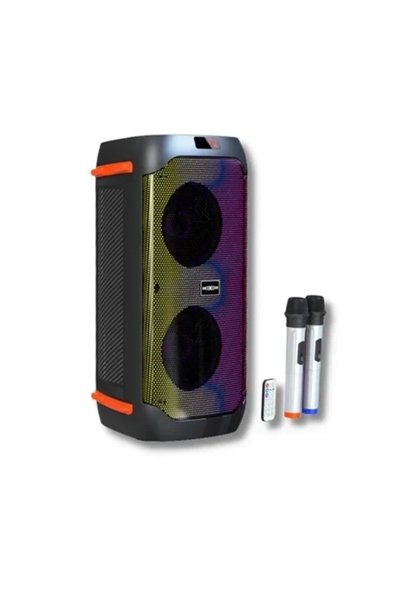 OEM Σύστημα Karaoke με 2 ασύρματα μικρόφωνα Moxom TWS MX-SK51 σε μαύρο χρώμα