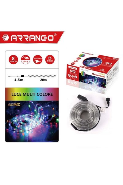 OEM Φωτοσωλήνας LED Πολύχρωμος 20μ Εξωτερικού Χώρου με 8 Προγράμματα
