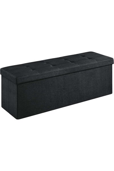 SONGMICS Bancă pliabilă cu spațiu de depozitare 110x38x38 cm, din MDF și mate...