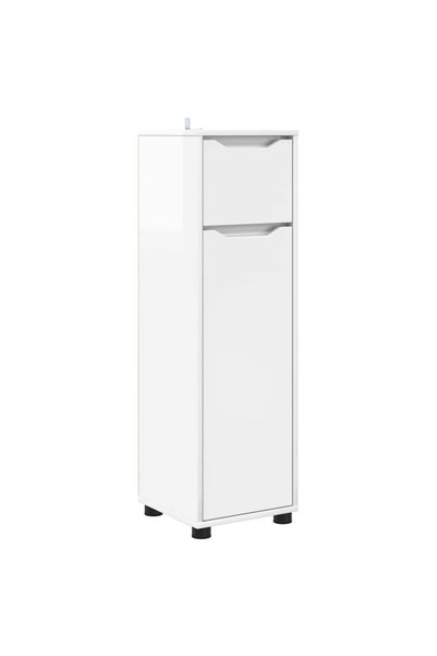 vidaxl Dulap de Baie Alb lucios 30,5 x 30 x 101 cm Lemn prelucrat