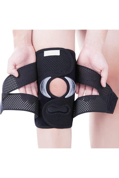 Generic Professional Knee Brace with Side Stabilizers, Adjustable Knee Suppor...