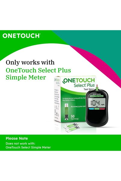 onetouch شرائط ون تاتش سيليكت بلس، 50 قطعة (عبوة من قطعتين، أخضر)