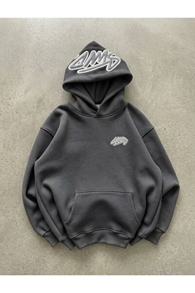 Ryam Mooda Unisex Printed Oversized 3-Thread Hooded Sweatshirt