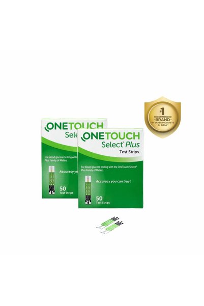 onetouch شرائط ون تاتش سيليكت بلس، 50 قطعة (عبوة من قطعتين، أخضر)