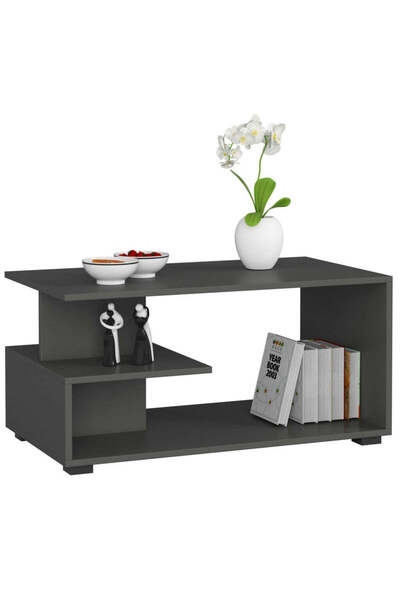 MyOfficeShop Măsuță de cafea, PAL laminat, 90x51x45 cm, gri grafit