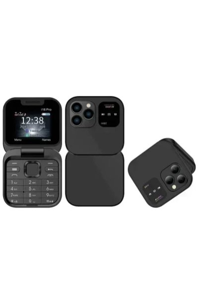 Andowl Mini κινητό tηλέφωνο πτυσσόμενο P9 PRO Flip σε μαύρο χρώμα