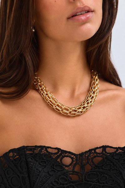 New Obsessions Golden Layers Zincir Kolye