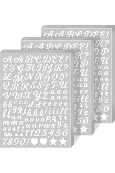 Generic 30-Pcs Mini Alphabet Stickers, 0.5" Cursive Letter Decals, Waterproof...