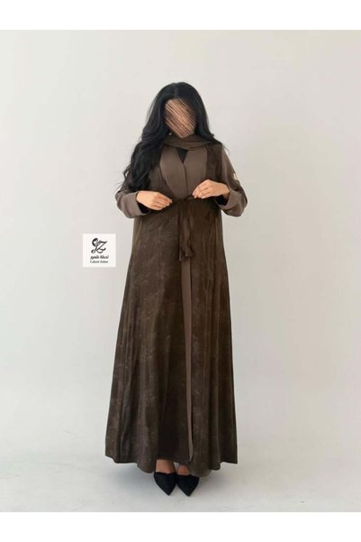 Generic Brand Abaya Drugiha with Turkish Silk Fabric in Oil Pattern