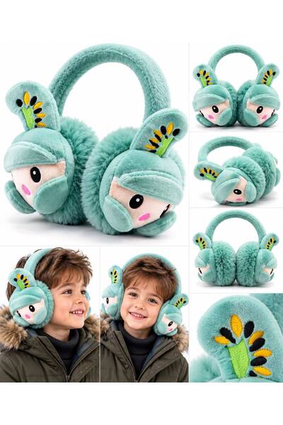 PROHUNTER Winter Earmuffs with Children's Figures 3-10 Years Old Adjustable P...