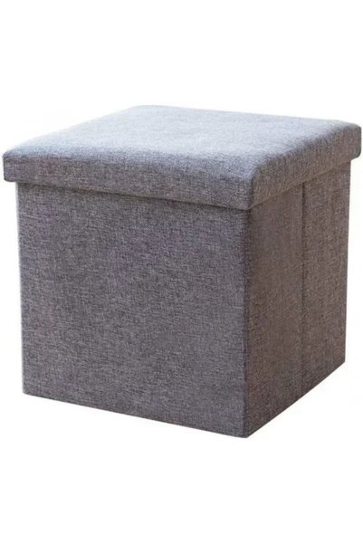 OEM 2 σε 1 σκαμπό και κουτί αποθήκευσης 31x31x31 εκ. γκρι 2208852