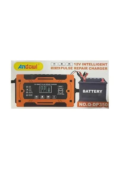 Andowl Φορτιστής Μπαταριών 12V 6A Q-DP350 Πορτοκαλί/μαύρο
