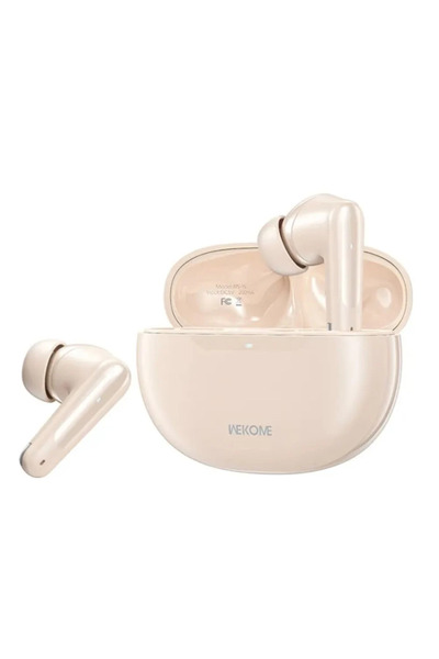 OEM WS-15 In-ear Bluetooth TWS ακουστικά με θήκη φόρτισης σε μπεζ χρώμα