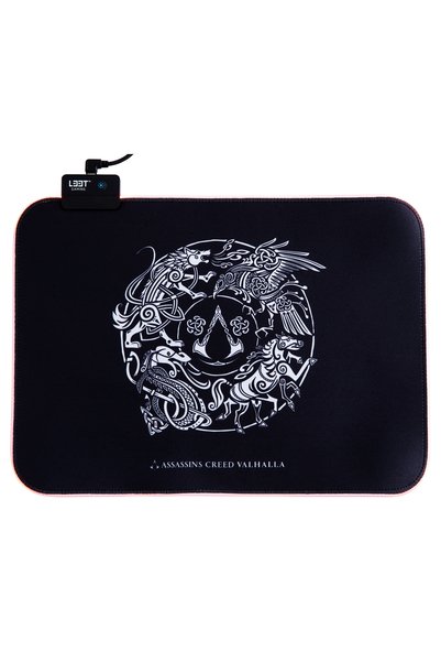 OEM L33T Assassin’s Creed Valhalla RGB Ποντικομαξιλαράκι 355x255x3mm μαύρο 18...