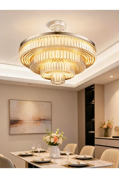 Hero Led HL-3230 100W MODERN KRİSTAL PİRAMİT LED ARMATÜR TAVAN LAMBASI SIVA Ü...