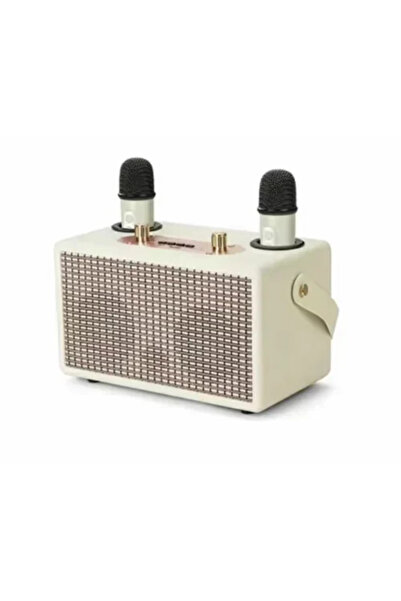 OEM Ασύρματο φορητό ηχείο Bluetooth Party Box με 2 μικρόφωνα - μπεζ M1000