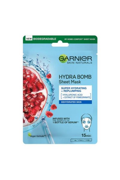 Garnier Masca Servetel Hidratare Intensa cu Rodie - Skin Naturals Hydra Bomb ...