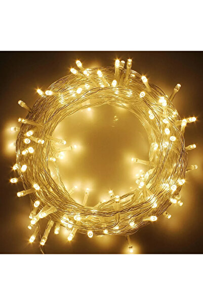 OEM Χριστουγεννιάτικα Λαμπάκια 200LED Θερμού Φωτισμού με Διάφανο Καλώδιο