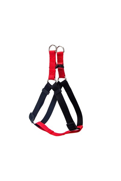 OEM Δίχρωμο σαμαράκι για σκύλους W1.5*L30-50 εκ. Medium κόκκινο/Μαύρο