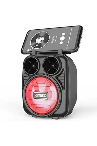 OEM Mini ασύρματο φορητό ηχείο Bluetooth 3″ με LED φωτισμό - μαύρο/Κόκκινο 1182