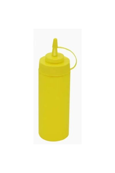 OEM Πλαστικό μπουκάλι διανεμητής σάλτσας 1025ml σε κίτρινο χρώμα