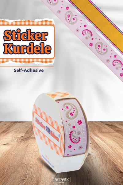 FANTASTIC KURDELE Self-Adhesive Jacquard Sticker Ribbon 16 mm X 120 cm – Shaw...