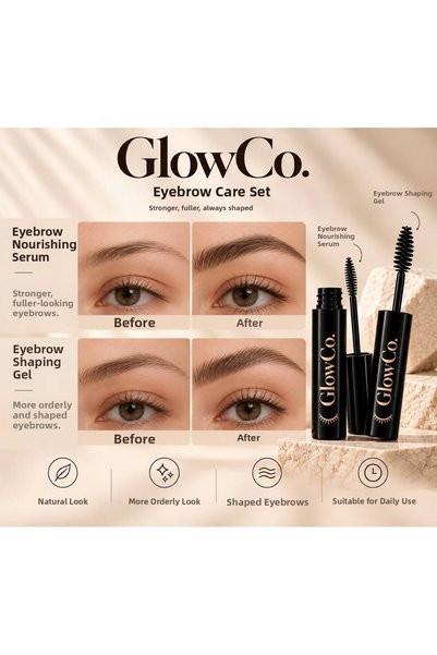GlowCo. Eyebrow Care Set / Stronger, Fuller, and More Shaped