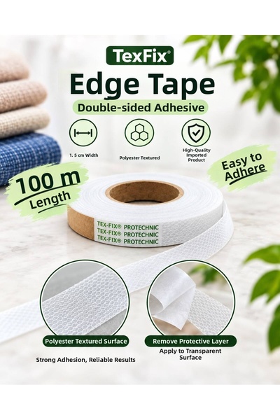 Esteks Dantel ve Tekstil Aksesuarları Texfix Paça Telası 1.5 cm Wide 100m Rol...