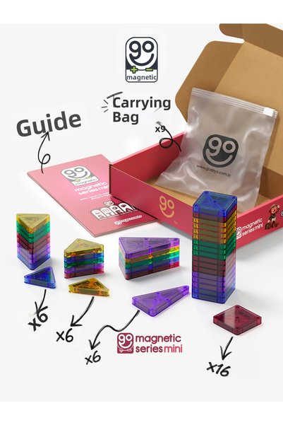 Go Toys Mini magnetic blocks travel type pocket size magnetic toy 39 pieces