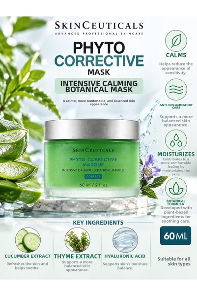 SkinCeuticals Phyto Corrective Masque Moisturizing and Soothing Gel Mask with...