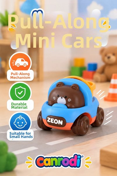canrodi Zn-5359 Rubber-Touched Mini Cars