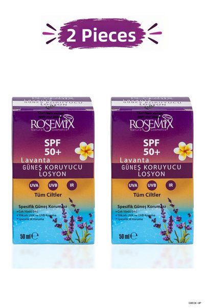 ROSEMIX SVL-SHOP - لوشن واقي من الشمس بزيت اللافندر +50 عامل حماية من الشمس -...