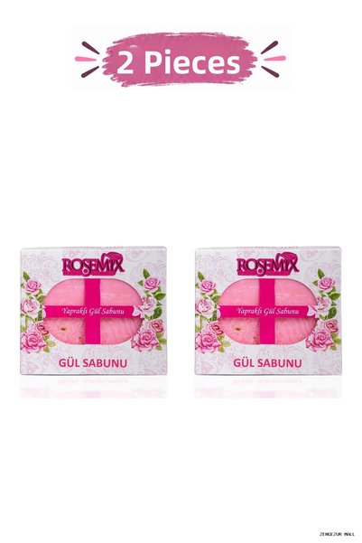 ROSEMIX مزيج ZNGZRMLL - صابون الورد المعبأ 4 × 80 جرام - مجموعة من قطعتين (15...