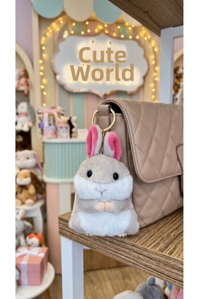 Şirin Cute Plush Hamster Keychain and Bag Ornament. Gift