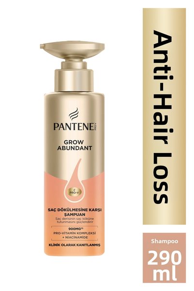 Pantene Grow Abundant Anti-Hair Loss Shampoo Containing Pro-Vitamin Complex + Niacinamide 290ml