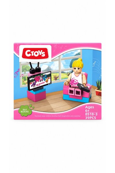 CToys مكعبات شخصيات البنات (لعبة بناء) - 1 قطعة تلفزيون