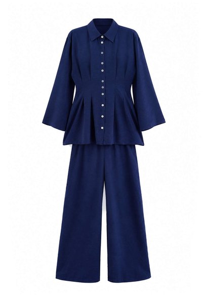 Trendyol Modest Set Hijab închis la culoare albastru marin, cu țesătură simpl...