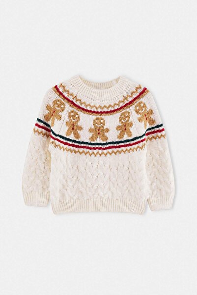 TRENDYOLKIDS Ecru Mädchenpullover TKDAW27KZ00044