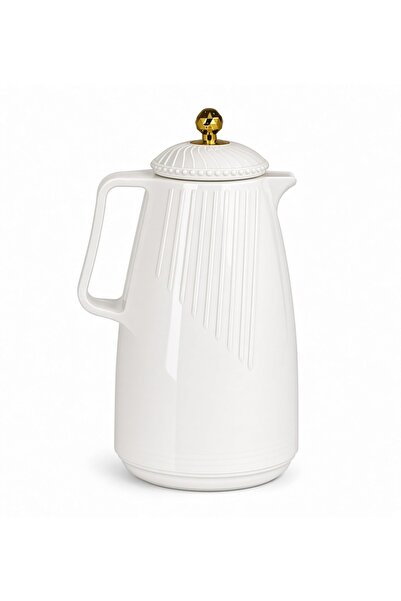 BASURRAH Thermos for Tea and Coffee, Color White, 1 L