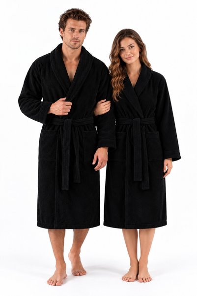 AİRYCOT Μπουρνούζι Unisex από βαμβακερό μπουκλέ για γυναίκες/άντρες