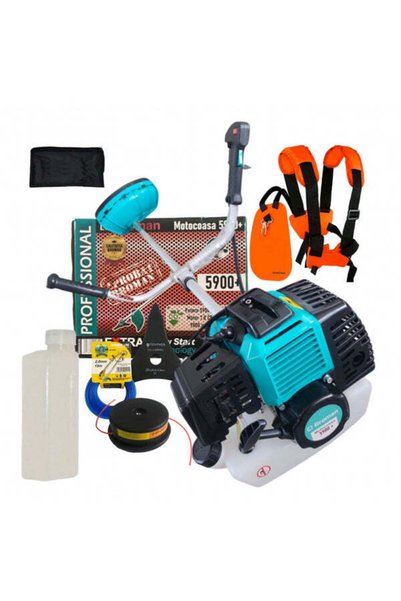 broman Motocoasă 5900+, 7.8 CP, 5.9 kW, motor în 2 timpi, disc și fir, ham de...