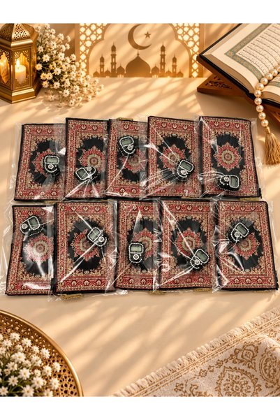LenaToptan 10 Pieces Black Gift Set (with Dowry Items-Mevlüd-Hac-Umre) Wallet...