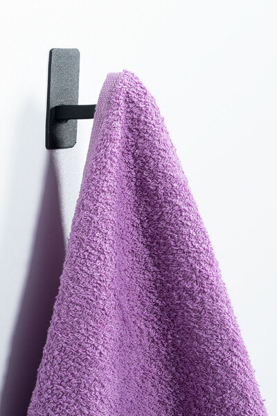 Genel Markalar Banyo El Havlusu Seti 4 Lü Lila -Beyaz Elvin – Yumuşak Doku (70X140X2 /50X90CMX2)