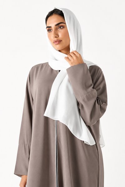 Azria Fashion عباية كلاسيكية - لون بني فاتح