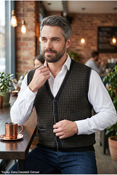 Kamalı Erkek Siyah Tüylenme Yapmayan Anti Pilling Kumaş Standart Fit Cepli Kı...