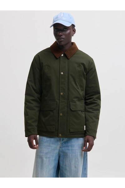 Jack & Jones Erkek Kadife Yaka Yeşil Ceket 12301609 JORNORREBRO BARN JACKET SN