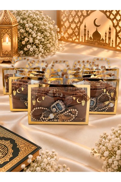 LenaToptan 10 Ramadan-Themed Items in a Bag Including a Fringed Cover, Prayer...